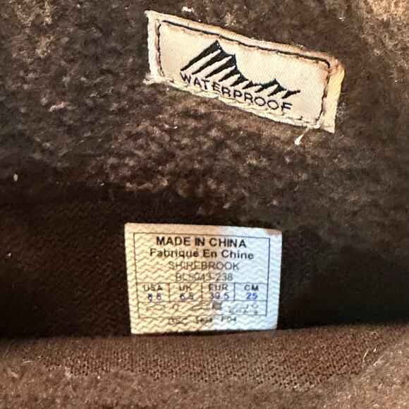 Columbia Shirebrook LeatherWaterproof Winter Boots Womens 8.5 Fleece Omni Grip - Picture 12 of 14